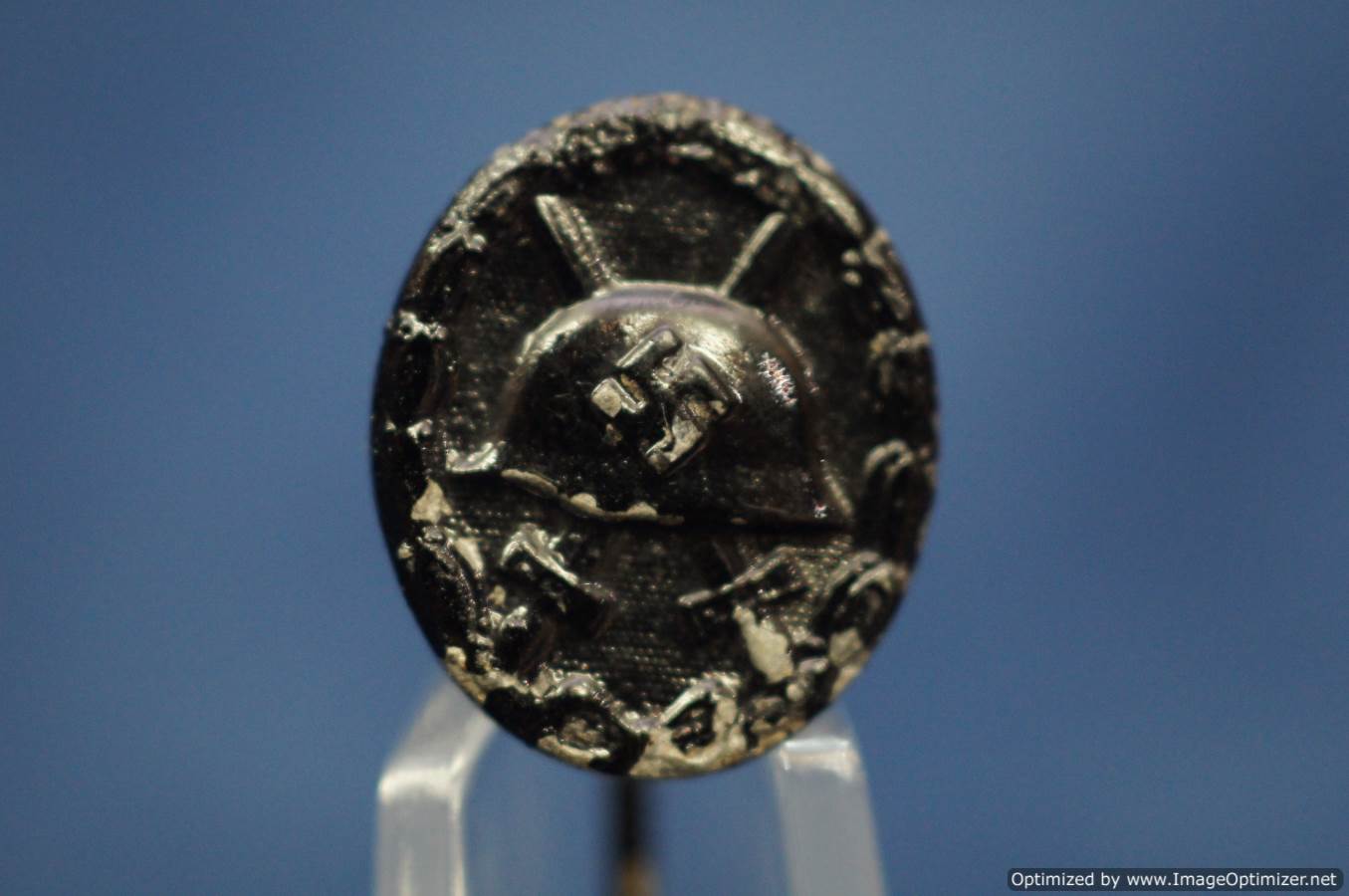 Black wound Badge stick pin