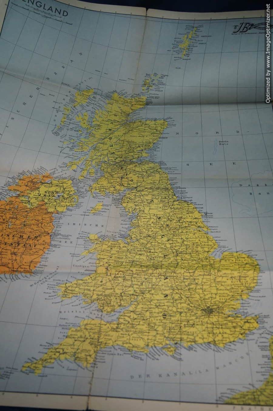 SMGL-2590 Racist, Derogatory Propaganda caricature Art on a fold out map England's Guilt
