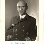Karl Smidt , Admiral Signature on letter and portrait