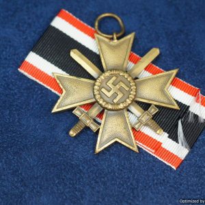 SMGL-2597 War Merit Cross 2nd class w/swords early, post war ribbon