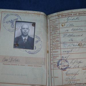 SMGL-2604 Heer Wehrpass Otto Godeke Train Driver WW1 vet with extras