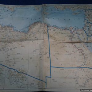 Luftwaffe War Map of north east africa 1942 dated