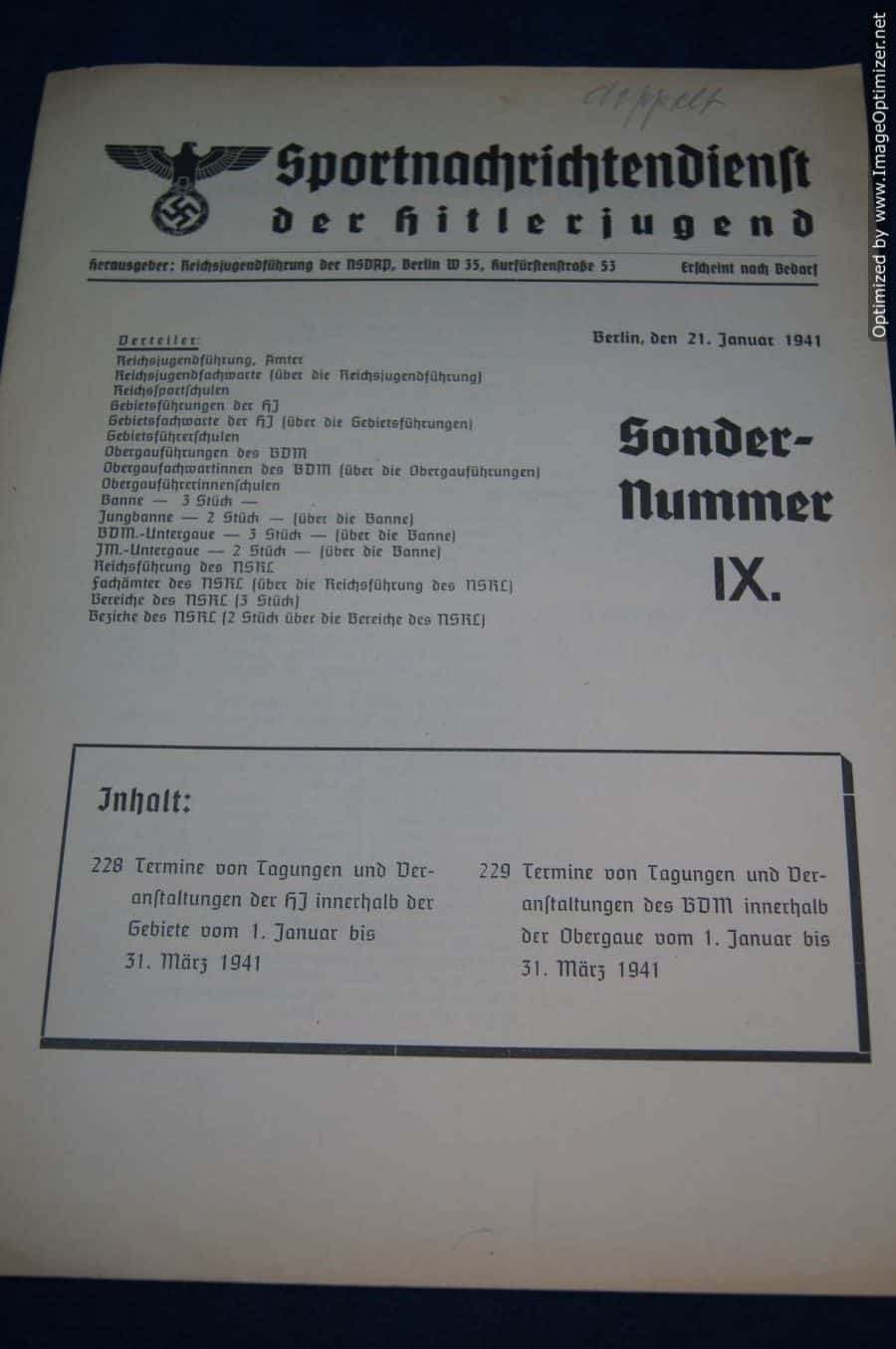 sportnachrichtendienst der hitlerjugend