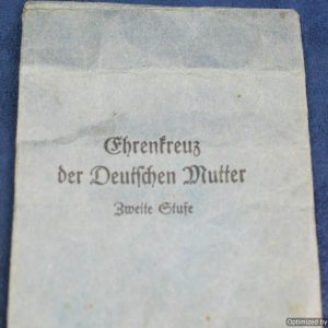 Mother's cross issue packet for Silver grade by Zimmermann
