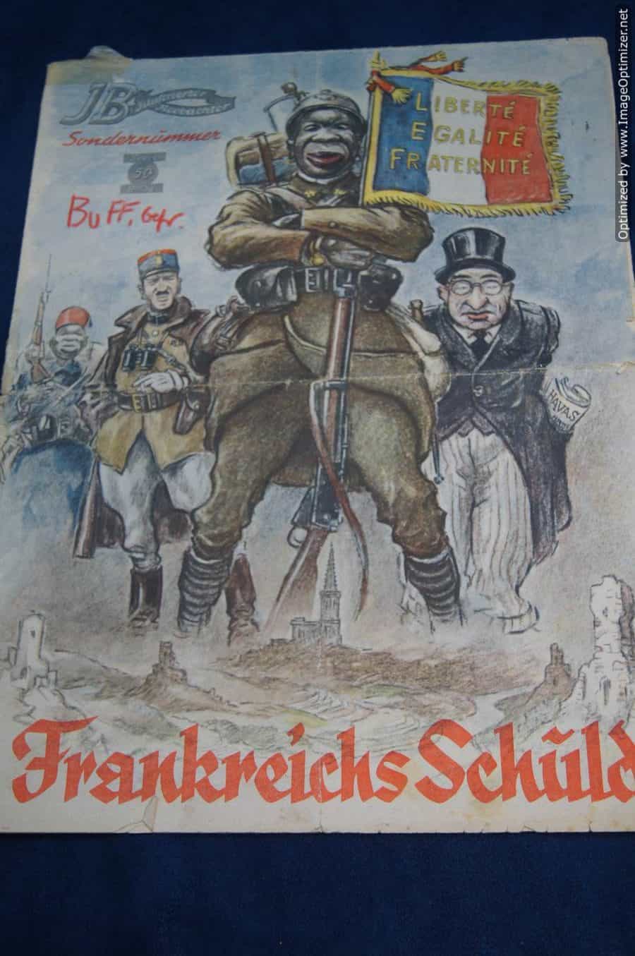 Frankreichs Schuld map