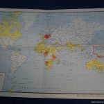 Racist, Derogatory Propagandacaricature Art on a f old out map England’s Guilt Englands schuld map