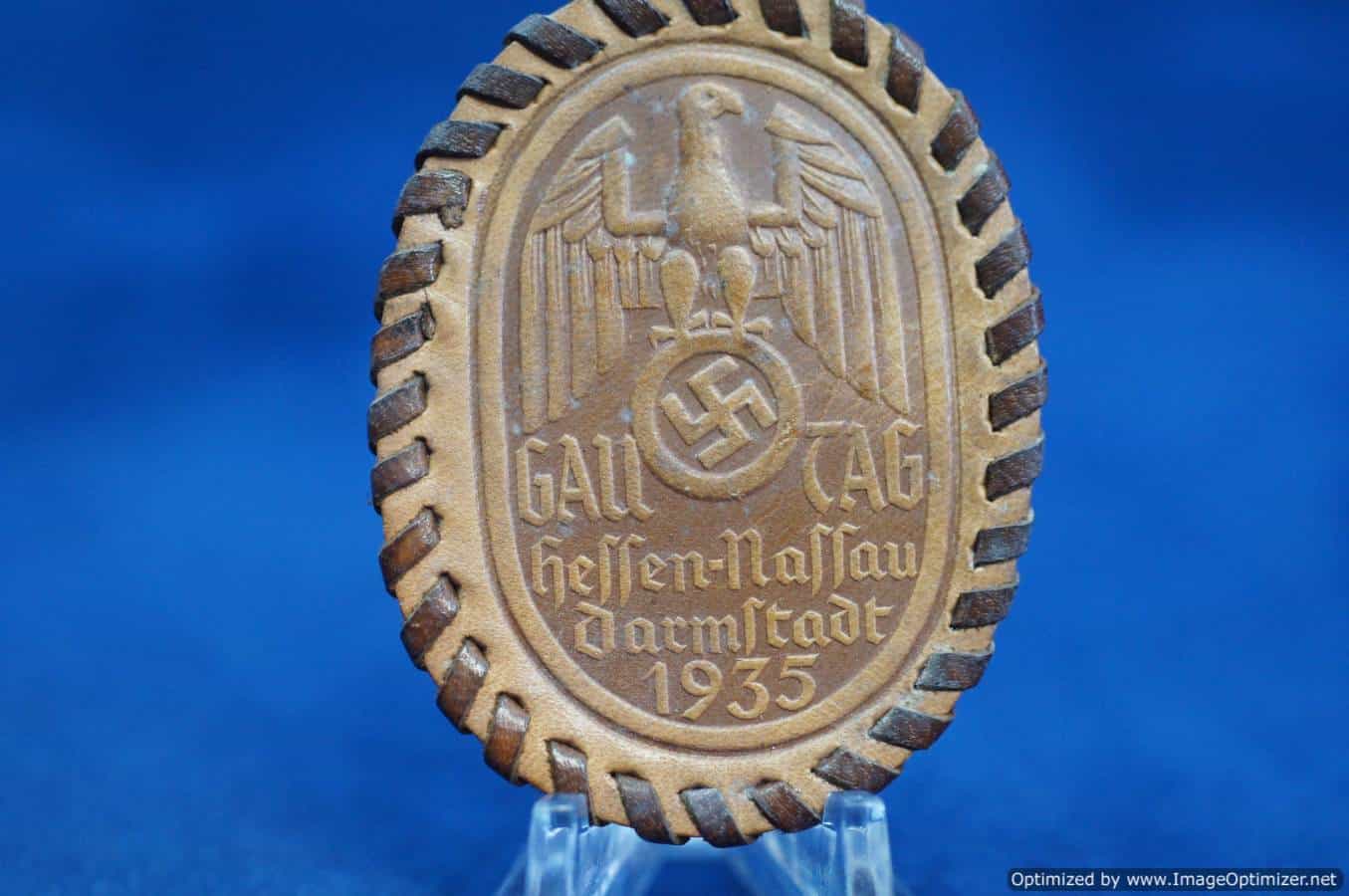Gau Tag Hessen Nassau Leather tinnie