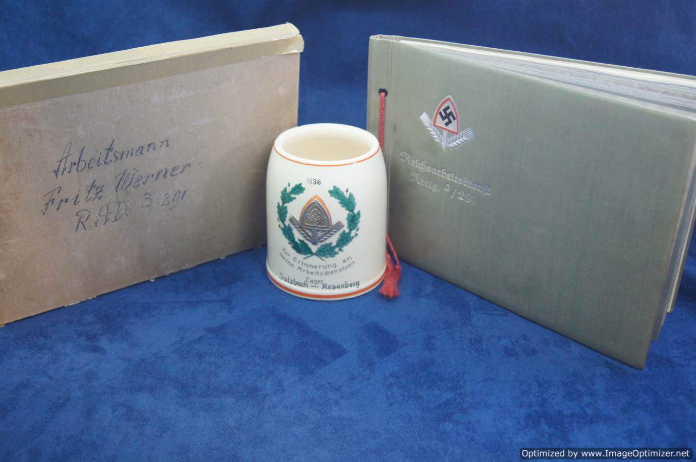 RAD Photo Album with commemorative beer stein