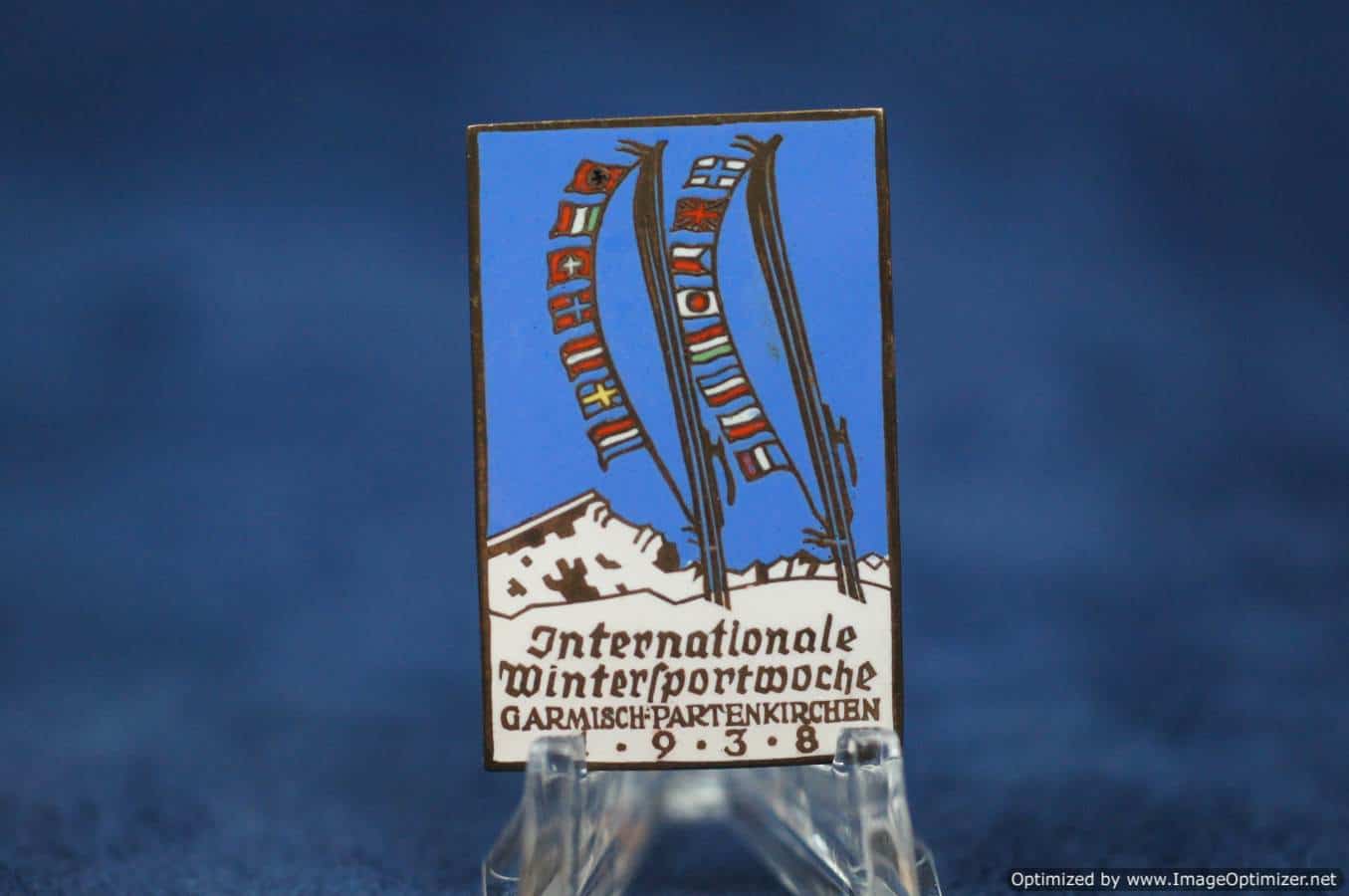 internationale wintersportwache 1938 enamel