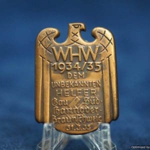1934/35 WHW Anonymous Helper Badge