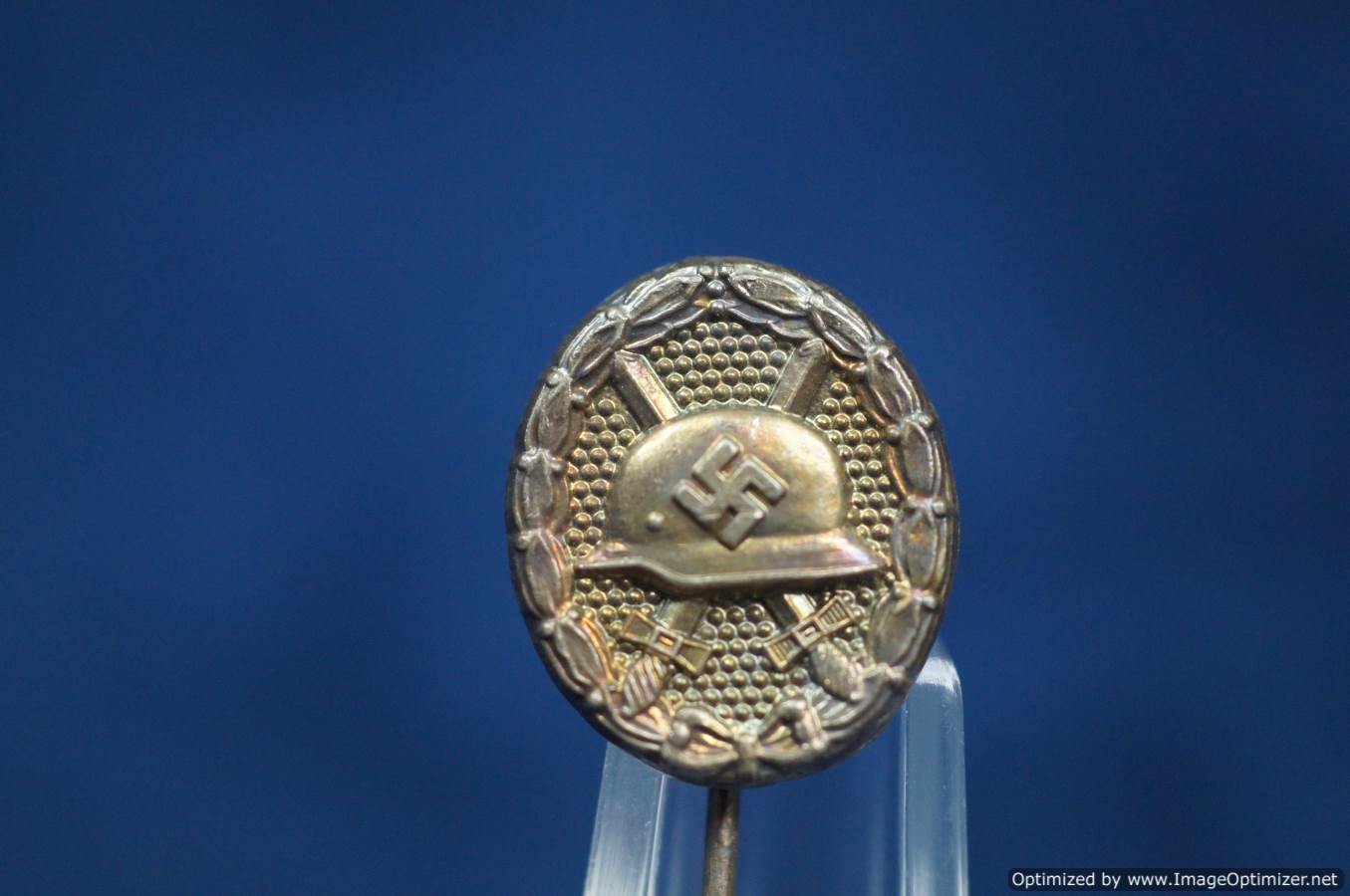 Silver wound badge stick pin by B&N L