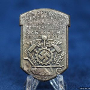 1934 Karlsruhe Border-Counties Braune Messe Badge