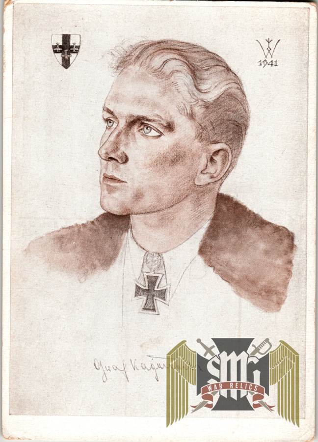 Lufftwaffe Ace Graf Kageneck Post card