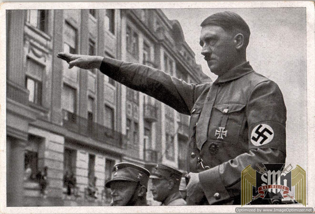 Germany Awake Album card un used Hitler Salutes