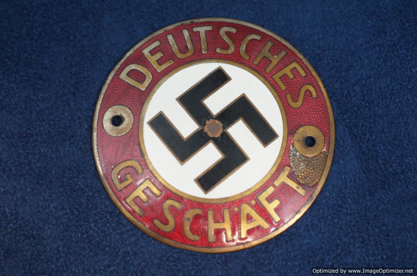 nazi deutsches geschäft enamel door plate