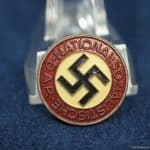 NSDAP button hole party badge by wilhelm deumer