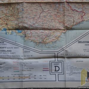 U.S. WWII 1943 Color Silk Escape Map 43/C 43/D