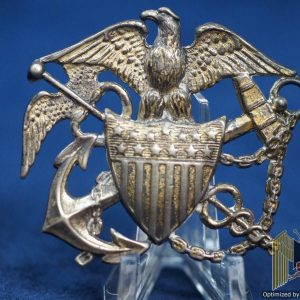 U.S. WW2 Public Health Service Cap badge by Blackinton. Sterling marked