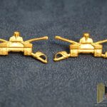 Vintage US Armour'd Cavalry lapel pin matched set
