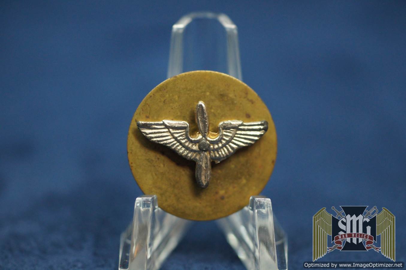 U.S. WWII Early screw back type aircorps Collar Disc