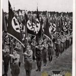 SMGL-2760 Germany Awakes Cigarette album card/photo SA standard bearers