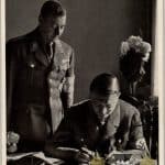 Germany Awakes Cigarette album card/photo Hitler and his chief of staff