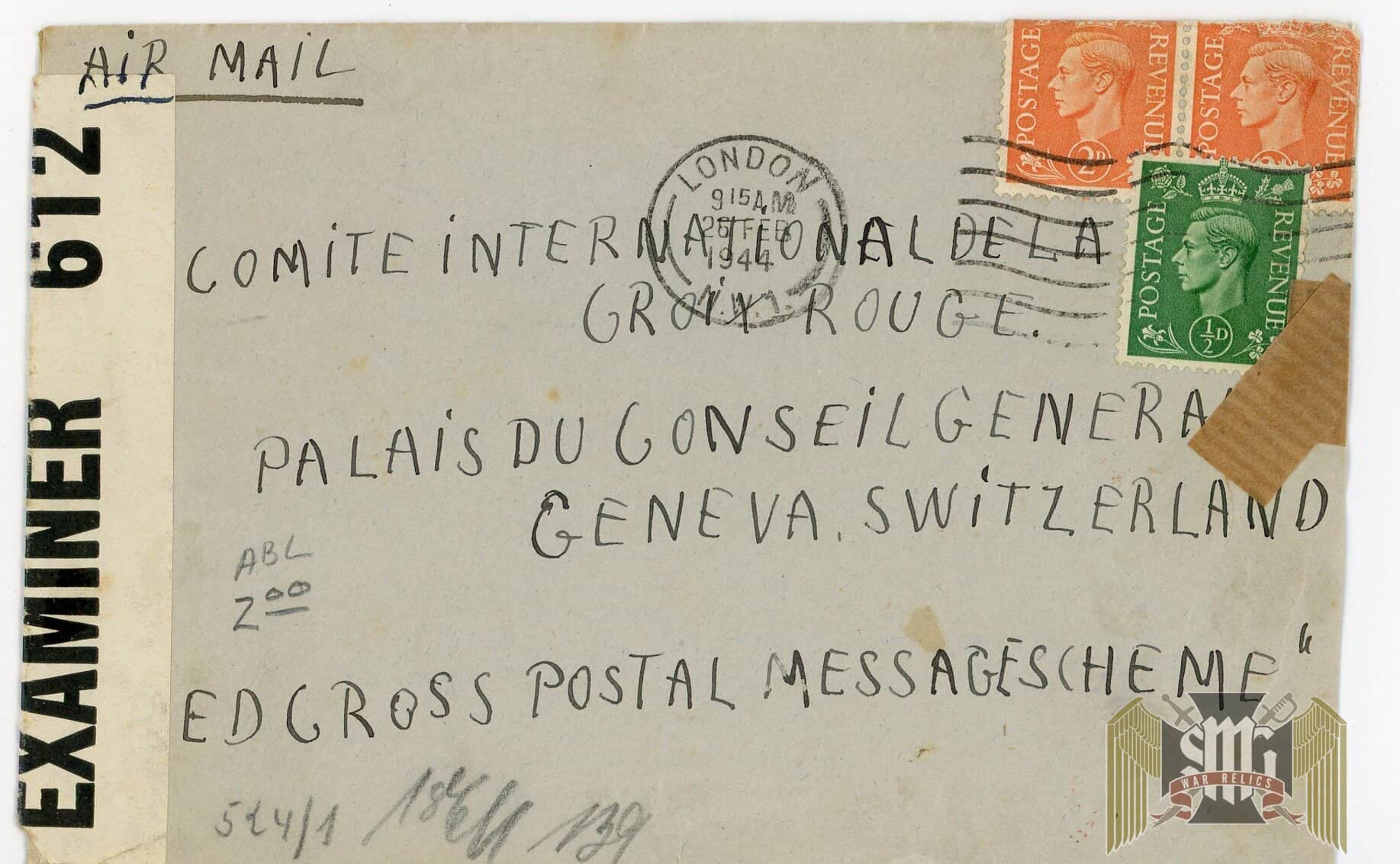 British & Nazi Examined Envelope