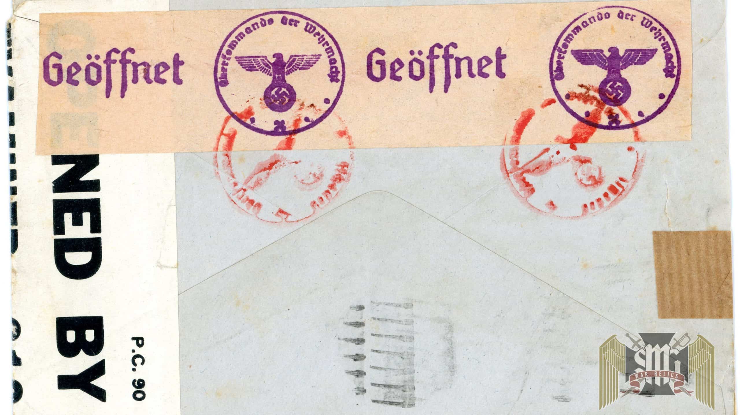 British & Nazi Examined Envelope