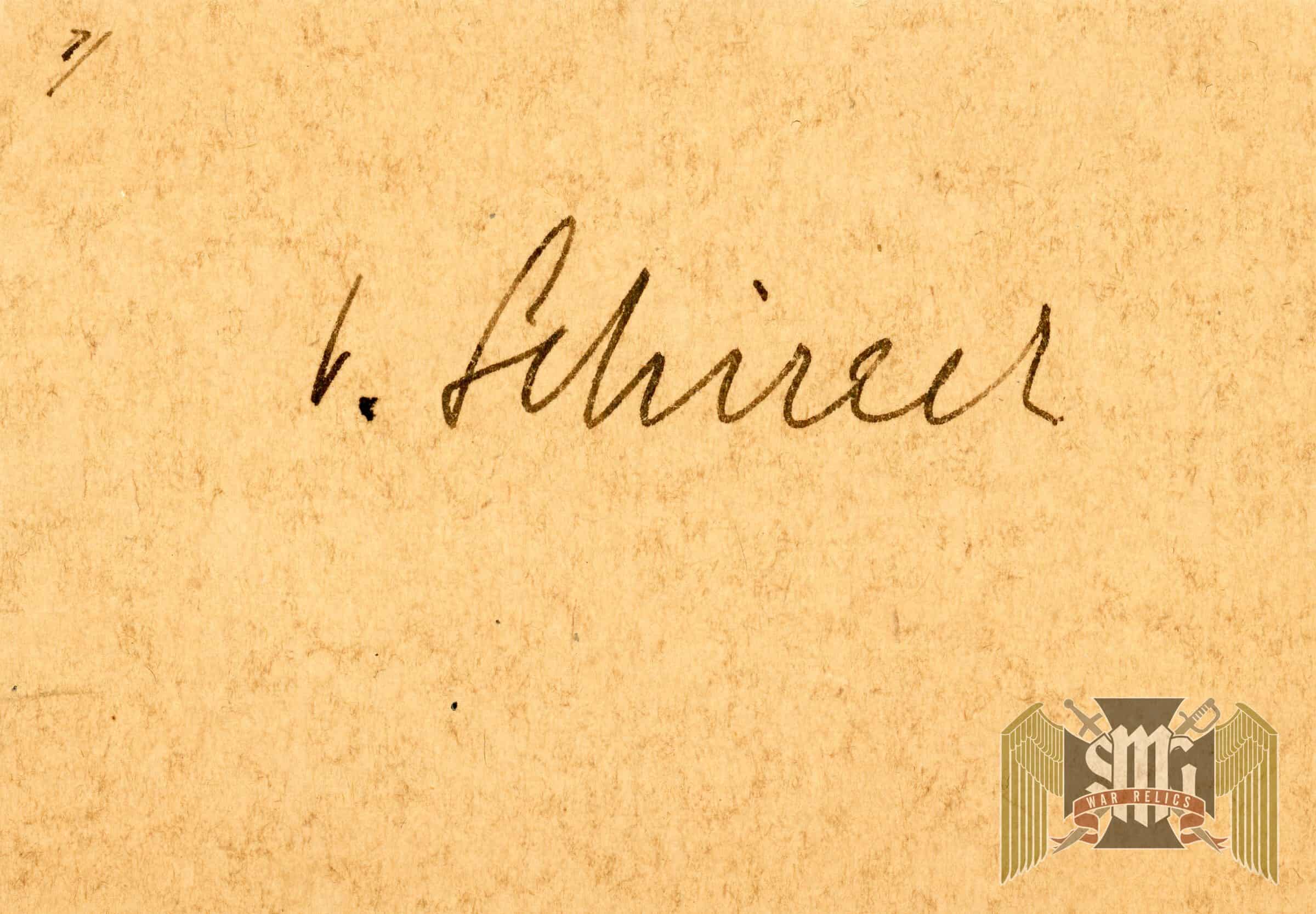 BALDUR von SCHIRACH Nuremburg trial Signature (Hitler Youth Leader)