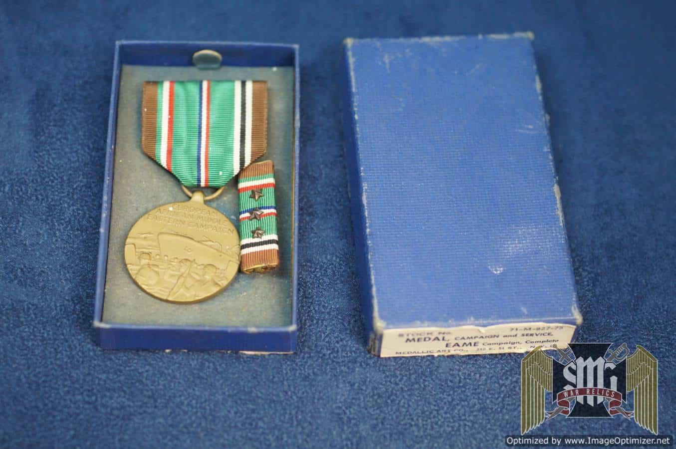 US European African Middle Eastern Campaign boxed medal