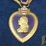 Early Split Brooch Purple Heart Named and numbered