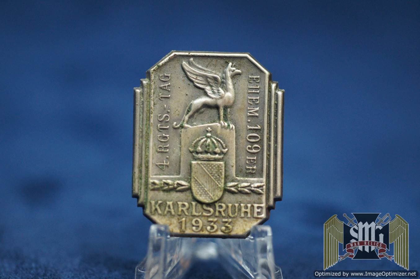 karlsruhe 1933 Regimental tinnie