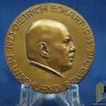1933 Dietrich Eckart “Germany Awake” Martyrdom Badge By Lauer