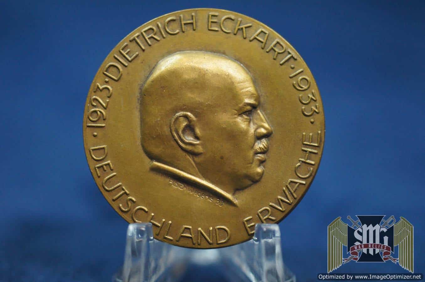 1933 Dietrich Eckart “Germany Awake” Martyrdom Badge By Lauer