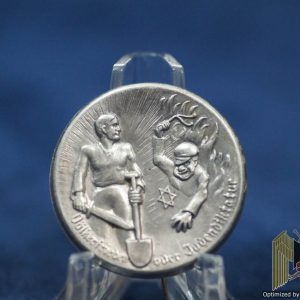 Volkerfrieden oder Judendiktatur Jewish Propaganda pin