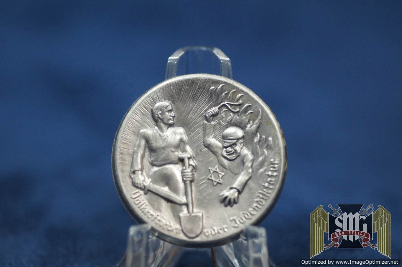 Volkerfrieden oder Judendiktatur Jewish Propaganda pin