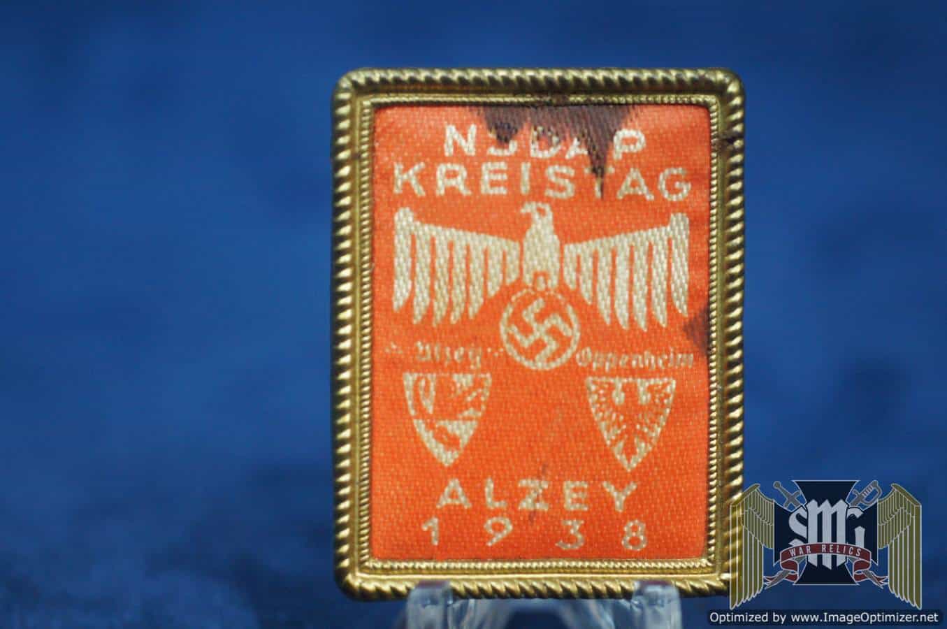 nsdap kreistag alzey 1938 tinnie