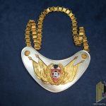 SMGM-0027 NSKRB Veteran gorget for 50 years service. With engraved name