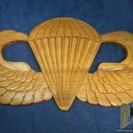 Hand Carved US airborne Wood plaque 14"x8"