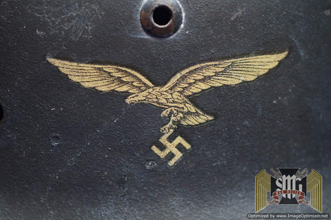 M35 Single Decal Luftwaffe Helmet with detached liner Previous snow Camo