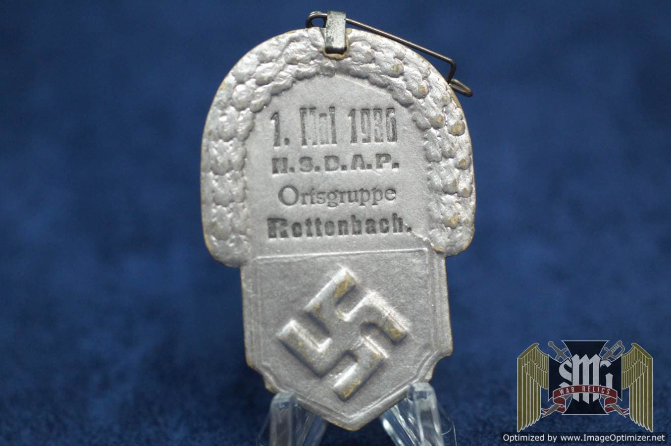 Ortsgruppe Rottenbach NSDAP 1936 paper tinnie