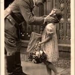 Hitler with little girl postcard
