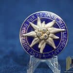Wurzburg 25 year Alpine club badge 800 Silver marked