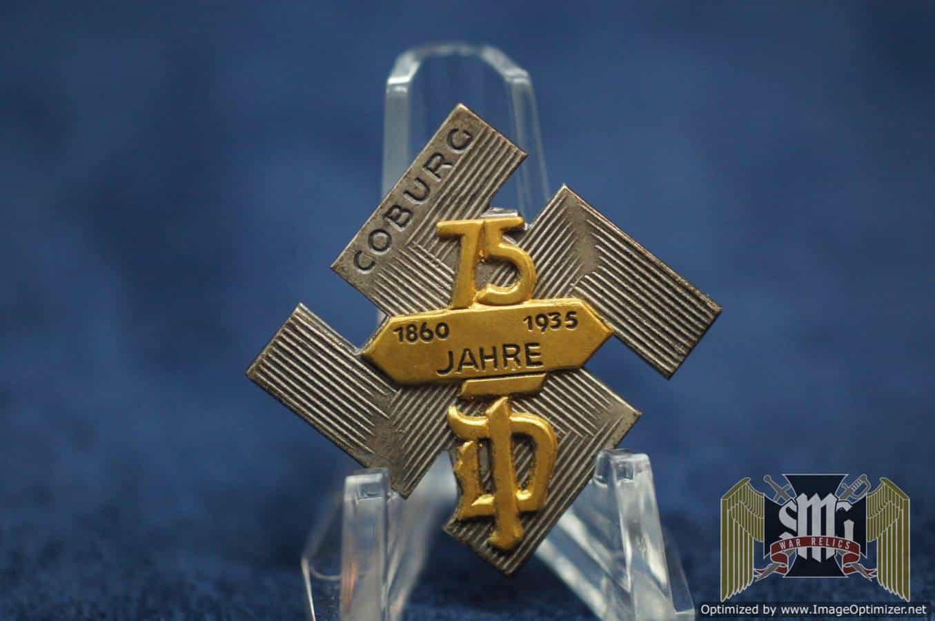 coburg 75 jahre 1935 Badge