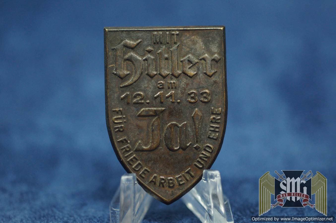 Mit Hitler Ja! 1933 Tinnie
