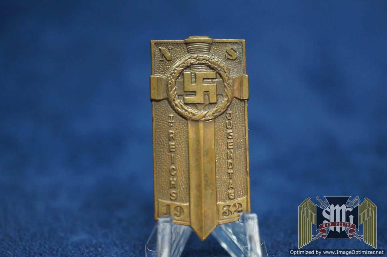 NS I reichs jugendtag 1932 Badge in brass