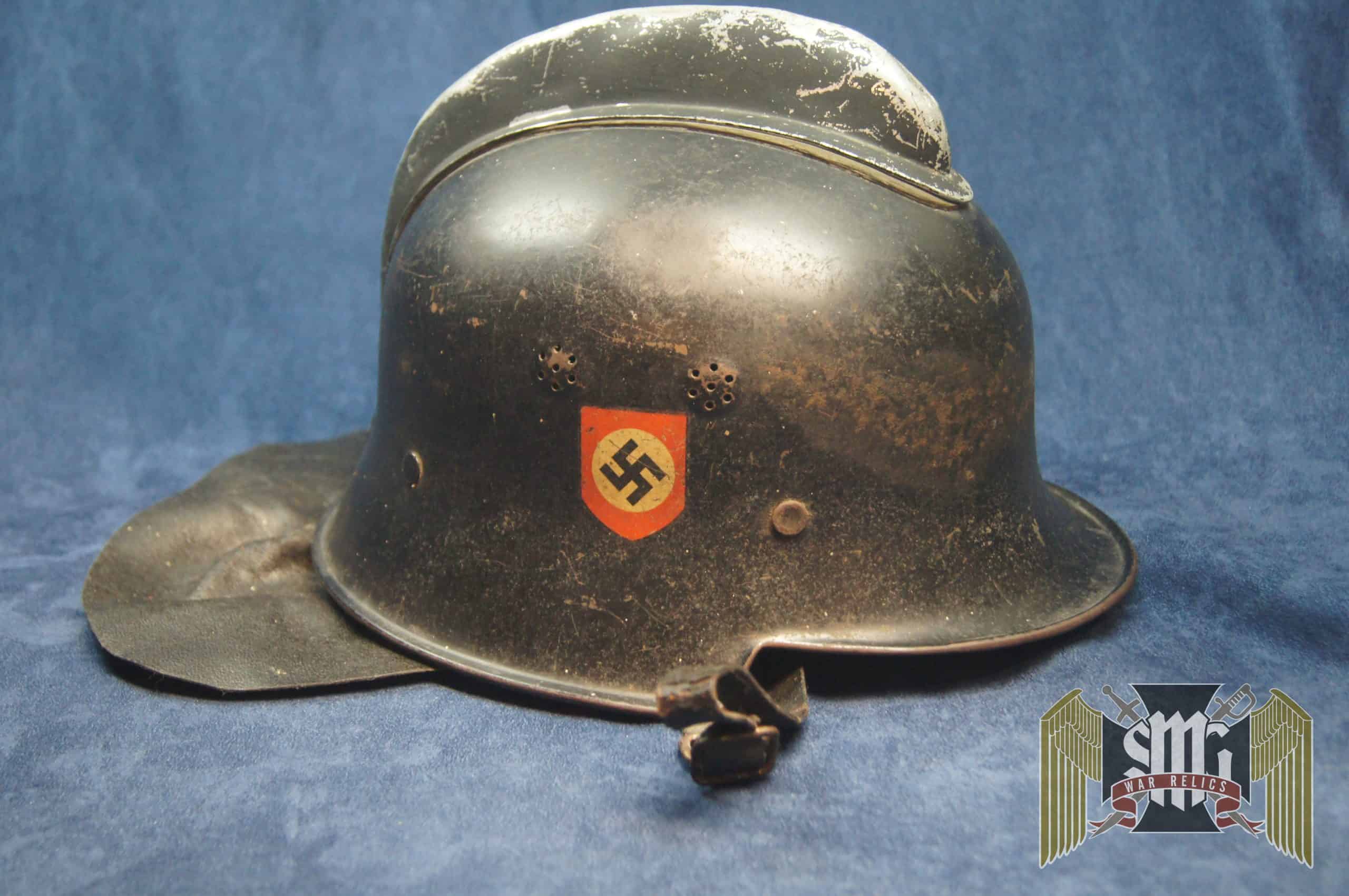 Nazi Fire Helmet With comb