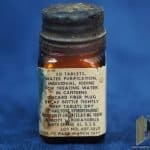 Water Purification tablets unopened bottle of 50 dated 1952. US Issue