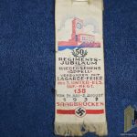 Jubilee 50 year ribbon for regiment 138 Saarbrucken 1937