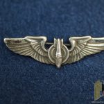 US WW2 sweet heart 35mm Bomber Wings sterling marked